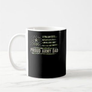 Vintage stolzer Army-Vater Camo amerikanische Flag Kaffeetasse