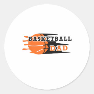 Vintage Stolzer Basketball-Vater Vatertag Basketba Runder Aufkleber