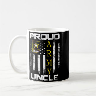 Vintage stolzer Onkel der Armee mit amerikanischem Kaffeetasse