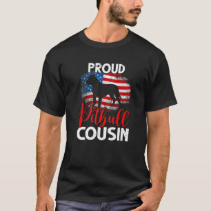 Vintage stolzer Pitbull-Hund Cousin Amerikanische T-Shirt