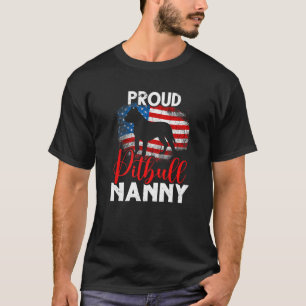 Vintage stolzer Pitbull-Hund-Nanny Amerikanische F T-Shirt