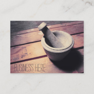 Vintage Stone Pestle und Mortar Retro Inspiriert Visitenkarte