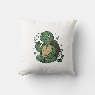 Vintage Stoner Turtle Vector-Shirt-Design_1 Kissen