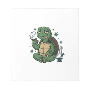Vintage Stoner Turtle Vector-Shirt-Design_1 Notizblock