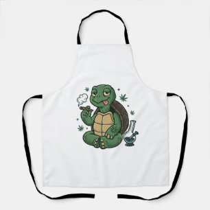 Vintage Stoner Turtle Vektor-Shirt Design_1 Schürze