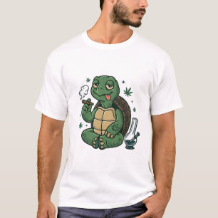 Vintage Stoner Turtle Vektor-Shirt Design_1 T-Shirt