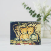 Vintage Story Time Children Postkarte (Stehend Vorderseite)
