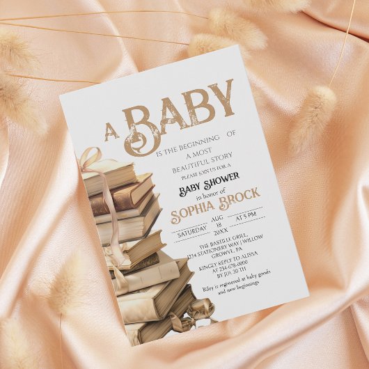 Vintage Storybook Baby Shower Invitation Einladung