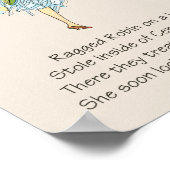 Vintage Storybook Blume Kinder RAGGED ROBIN Poster (Ecke)