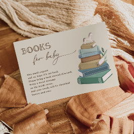 Vintage Storybook Books for Baby Shower Begleitkarte