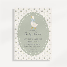 Vintage Storybook Goose Baby Shower Invitation Einladung