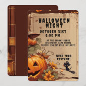 Vintage Storybook Kids Halloween Party Custom Einladung (Vorne/Hinten)