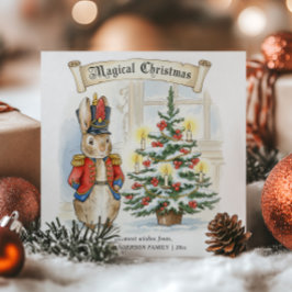 Vintage Storybook Peter Rabbit Christmas Feiertagskarte