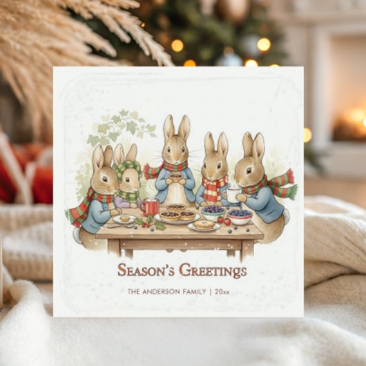 Vintage Storybook Peter Rabbit Feiertagskarte