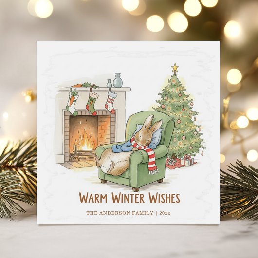 Vintage Storybook Peter Rabbit Feiertagskarte