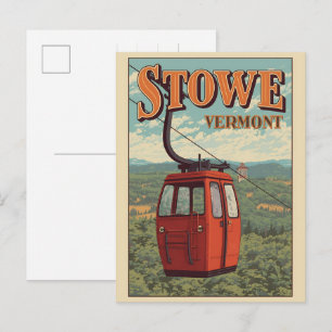 Vintage Stowe, VT Outdoor-Winterwanderwege-Skishän Postkarte