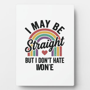 Vintage Straight But Kind Regenbogen-Stolz-Shirt_1 Fotoplatte