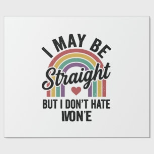 Vintage Straight But Kind Regenbogen-Stolz-Shirt_1 Geschenkpapier