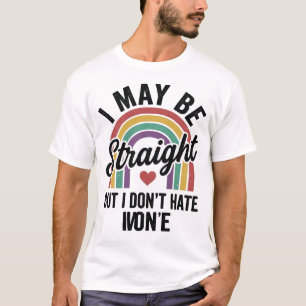 Vintage Straight But Kind Regenbogen Stolz Shirt_1 T-Shirt