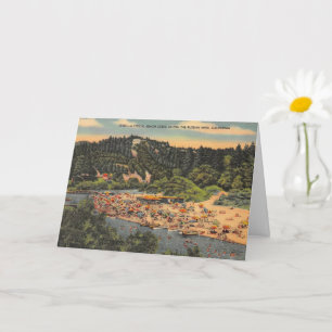 Vintage Strand am Russian River Karte