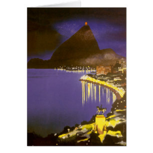 Vintage Strand bei Nacht in Rio De Janeiro, Brasil