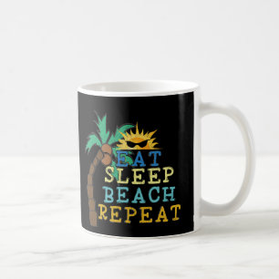 Vintage Strand Glücklicher Ort Kaffeetasse
