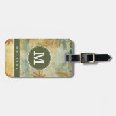 Vintage-Strand-Hintergrund-Gepäckanhänger Gepäckanhänger (Vorderseite horizontal)