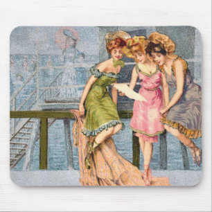 Vintage Strand-Illustration Mousepad KRW