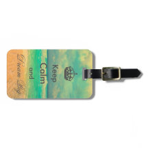 vintage Strand „Keep Calm and Dream Big“-Zitat