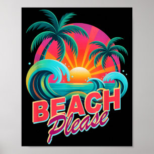 Vintage-Strand-Kreuzfahrt-Urlaubsreise außer Diens Poster