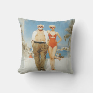 Vintage Strand Paar Sommer Kontrast Kissen