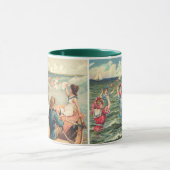 Vintage Strand-Schönheits-Tasse Tasse (Zentrum)