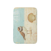 Vintage Strand-Szene Badematte (Vorderseite Vertikal)