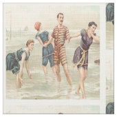 Vintage Strand-Szene Stoff (Nahaufnahme)