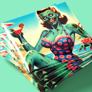 Vintage-Strand-Zombie-Pin-up Magnet