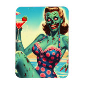 Vintage-Strand-Zombie-Pin-up Magnet (Vertikal)