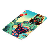 Vintage-Strand-Zombie-Pin-up Magnet (Linke Seite)