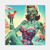 Vintage-Strand-Zombie-Pin-up Magnet (Vorne)