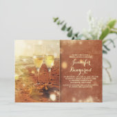 Vintage Stranddusche Einladung (Stehend Vorderseite)