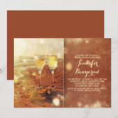 Vintage Stranddusche Einladung (Vorne/Hinten)