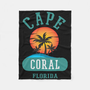 Vintage Strände von Capcoral Florida Fleecedecke