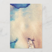 Vintage Strandfarben Hochzeitsinformationen Begleitkarte (Rückseite)