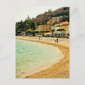 Vintage Strandhäuser und Bäume Postkarte (Vorderseite)