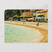 Vintage Strandhäuser und Bäume Postkarte (Vorderseite)