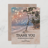 Vintage Strandhochzeit - Danke (Vorne/Hinten)