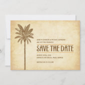 Vintage Strandhochzeit Save the Date (Vorderseite)