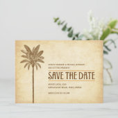 Vintage Strandhochzeit Save the Date (Stehend Vorderseite)