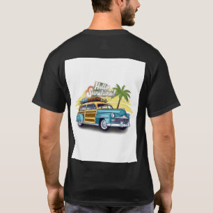 Vintage-Strandkreuzer-Auto – Retro-Sommerreise-Ill T-Shirt