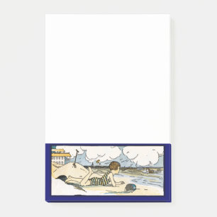 Vintage-Strandkunst-Post-it Post-it Klebezettel