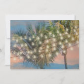 Vintage Strandlichter Sonnenuntergang Einladung (Rückseite)